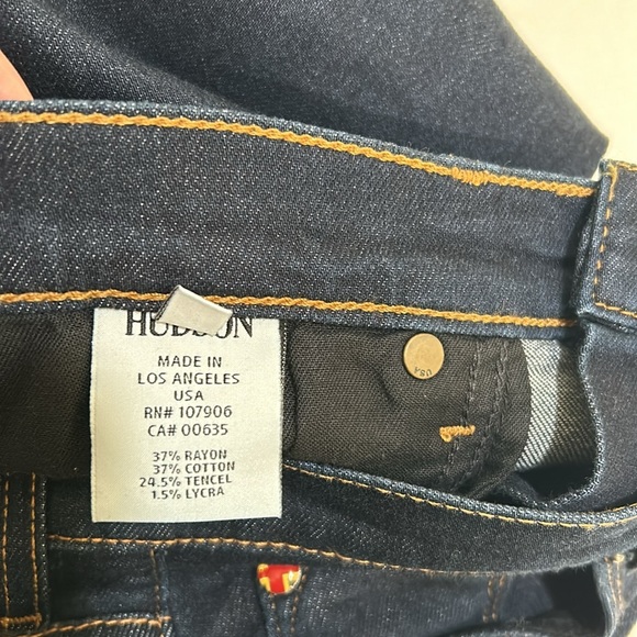 HUDSON WOMEN JEANS PANTS SKYNNY MID RISE NAVY Sz 29 - Picture 8 of 11